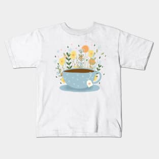 Floral Tea Kids T-Shirt